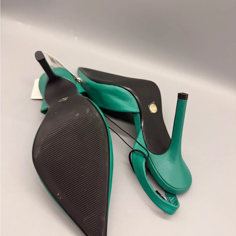 Zara Green Sling Back Heels - Picture 10 of 11
